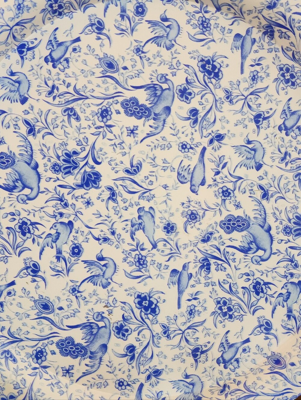 Vtg Elite England Tray Blue White Birds Novelty Print Metal 10" HTF Pattern - Picture 2 of 9